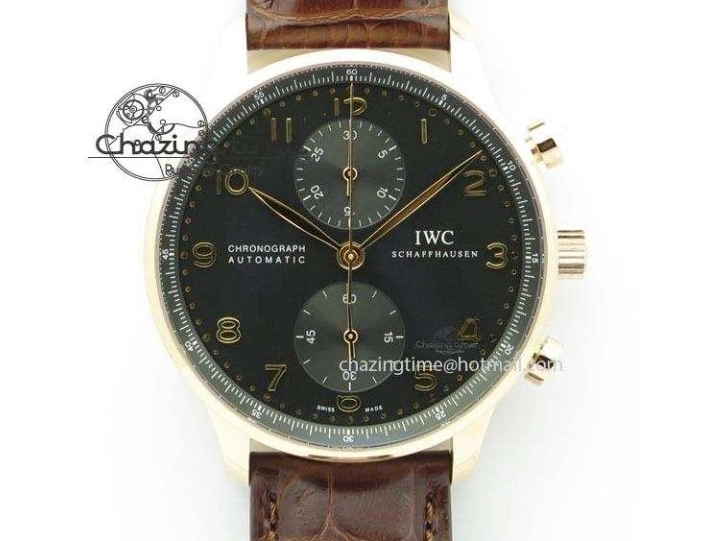 MIROTIME 0404 Portuguese Real PR IW500127 RG ZF 1:1 Best Edition Grey Red Dial On Brown Leather Strap A52010 V AllSeason 7331